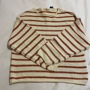 Striped Cream and Brown Sweater